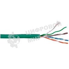Кабель информационный Lanmaster LAN-5EUTP-PT-LSZH-GN кат.5е U/UTP не экранированный 4X2X24AWG LSZH внутренний 305м зеленый