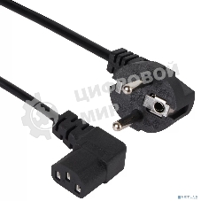 Кабель комп - розетка AOpen ACE021R-3M 220V EU (угол-угол) 3m