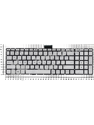 Клавиатура для ноутбука HP Envy X360 15-W серебристая с подсветкой