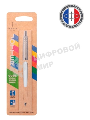 Ручка шариковая Parker Jotter Originals K60 (CW2096874) White CT, M, синие чернила, блистер