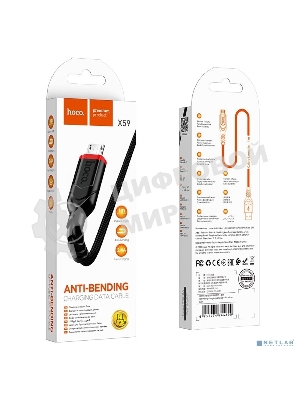 Кабель USB Micro/HOCO HC-44890 X59/1m/2.4A/Нейлон/черный