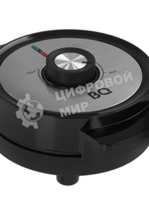 Вафельница BQ ST1010 черный/стальной, WAFFLE. Мощность: 1000 Вт, регулировка температуры от 40 до 230 °С, приготовление 5 вафель одновременно, антипригарное покрытие панелей Non-Stick PRO, равномерный нагрев, теплоизолированная ручка, противоскользящие ножки, 2 индикатора работы: нагрева и питания, материал корпуса: металл, бакелит, материал панелей : металл, размер рабочей поверхности: диаметр 190 мм, количество панелей: 2, вид панелей: венские вафли, длина шнура: 0.7 м, напряжение: 220-240 В, 50-60 Гц, защита от поражения электротоком: класс I