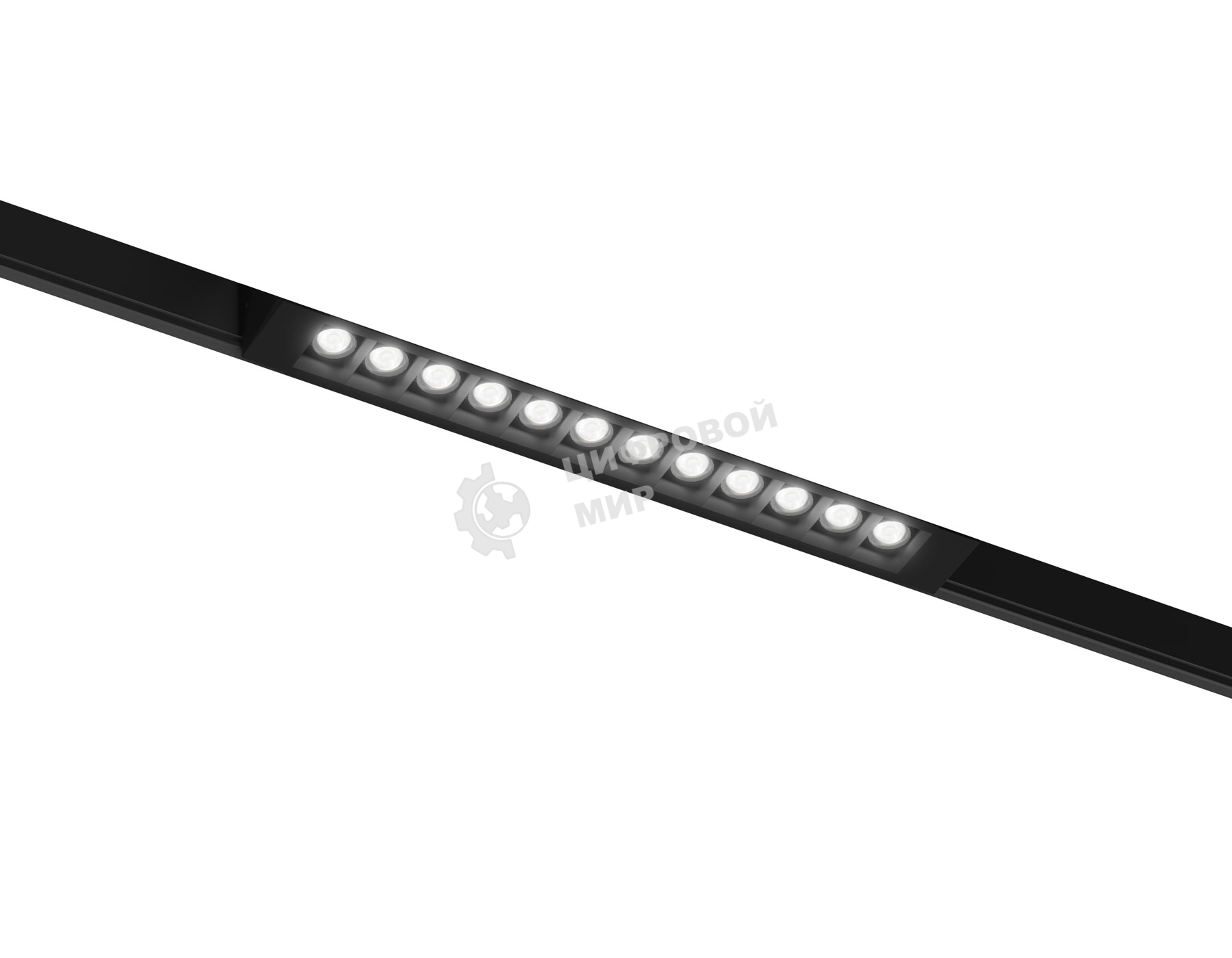Трековый линейный светильник Ambrella light GL8075 BK черный IP20 9W 3000-6000K 220V 24° 220*25*41