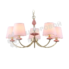 Люстра Ambrella light LH75024/5 GD/PI золото/розовый E14/5 max 40W D700*780