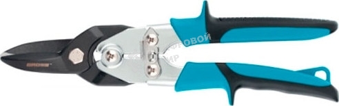 Ножницы по металлу GROSS 78347усиленные 255мм прямой резсталь-СrMo двухкомпонентные рукоятки