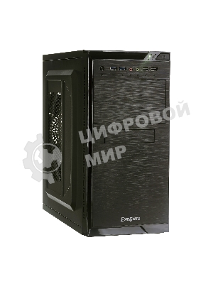 Компьютерный корпус Minitower ExeGate EX272749RUS QA-412U Black, mATX, (без БП), 2хUSB+2хUSB 3.0, Audio