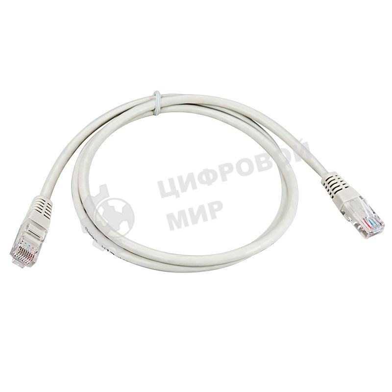 Пaтч-корд U/UTP Rexant, cat.5e, RJ45-RJ45, неэкранированный, PVC серый, 1м