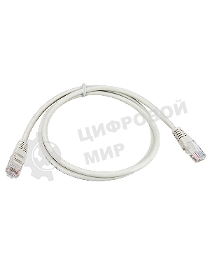 Пaтч-корд U/UTP Rexant, cat.5e, RJ45-RJ45, неэкранированный, PVC серый, 1м