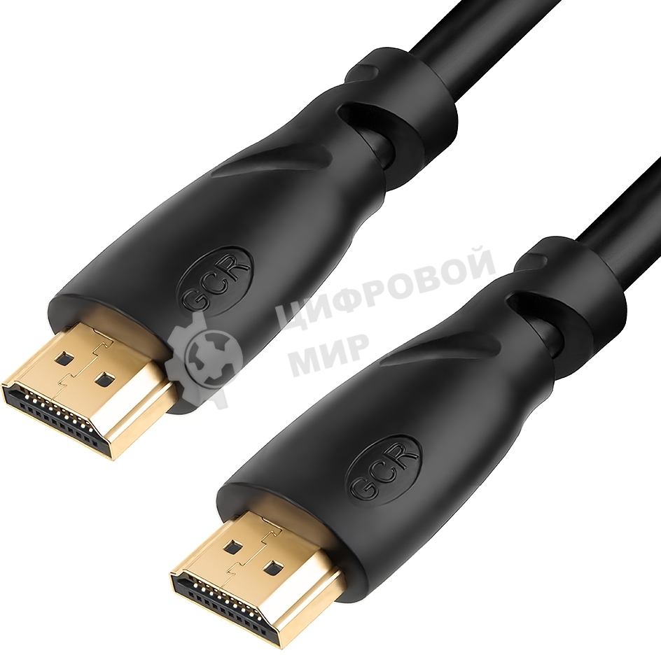 Кабель Greenconnect Premium 2.0m HDMI v2.0 HDR Ultra HD 4K60 Hz/5K30Hz, 3D, Ethernet 18.0 Гбит/с, OD8.0мм, 28/26 AWG, черный, GCR-50542