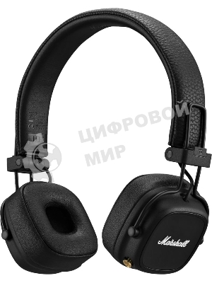 Беспроводные/проводные наушники Marshall Major IV черный, накладные, Bluetooth + проводной, беспроводная зарядка, до 80 ч