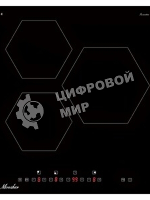 Индукционная варочная панель Monsher MHI 4505, 45 см 9 уровней мощности, инвертер, бустер, блокировка управления, Stop and Go, таймер, автоматическое отключение, сенсорное управление, индикатор остаточного тепла, 4 цифровых дисплея, черный