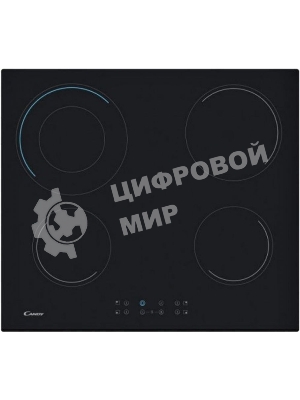 Встраиваемая электрическая панель CANDY CH64DVT . 4 hi light зоны нагрева. Цветная графика зон расширения. 1 зона расширения: круглая Ø 130-220 мм. 