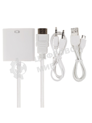 Переходник Rexant шт. HDMI - гн. VGA (провод) + 3. 5 мм Аудио с питанием