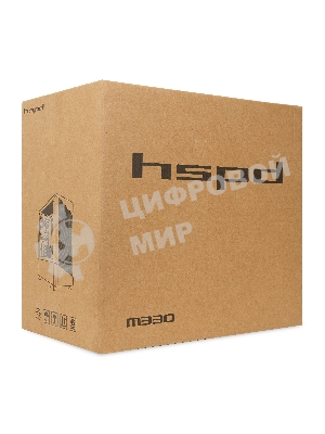 Компьютерный корпус HSPD M330, Mesh Mini-tower, черный, TG, 0.6 SPCC, 3x120mm ARGB mATX, mITX 175/330/160mm 2x2.5