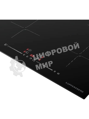 Варочная панель Kuppersberg ICI 625, индукция, High-Tech, 59 см, 9 уровней мощности, блокировка управления, автоматическое отключение, Inverter, таймер, Booster, Flexi-zone, слайдерное управление, черный