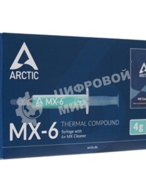 Термопаста Arctic Cooling MX-6 Thermal Compound 4г. с очистителем MX Cleaner