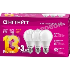 Лампа светодиодная ОНЛАЙТ 80 875 OLL-F-A60-09-230-4K-E27 80875
