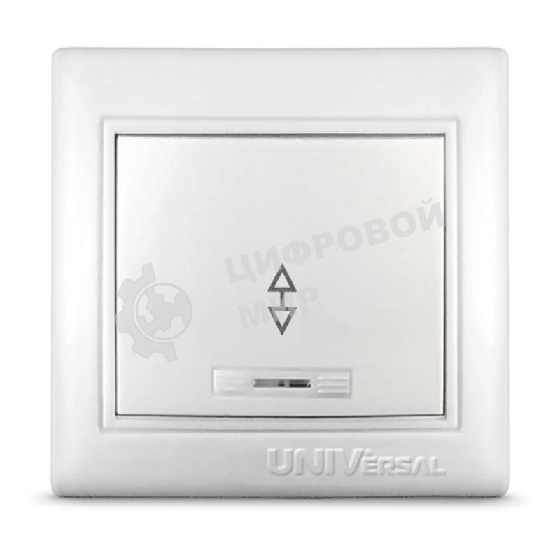 Выключатель проходной Rexant 1-кл. СП Севиль 10А IP20 с подсветкой белый UNIVersal С0125