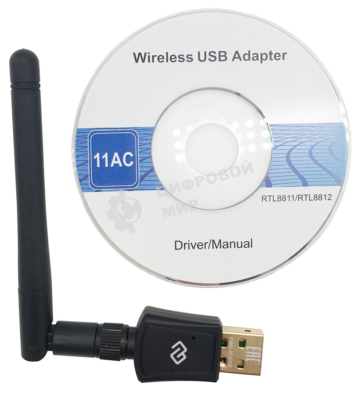 Сетевой адаптер Wi-Fi Digma DWA-AC600E AC600 USB 2.0 (ант.внеш.съем) 1ант. (упак.:1шт)
