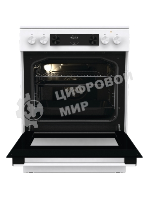 Плита электрическая Gorenje GEC6C40WD белый, конфорок 4 электрических, духовка 71 л, 60 см x 85 см x 60 см