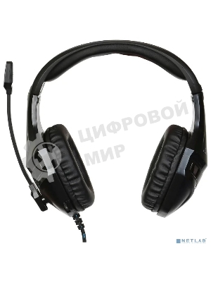 Гарнитура Oklick HS-L370G чёрный, проводная, 3.5 мм