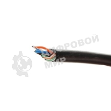 Кабель витая пара Rexant U/UTP cat.5e 4х2х24AWG solid CU PE Outdoor трос черный (м)