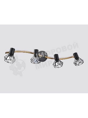 Светильник Ambrella light TR8658/4 BK/GD черный/золото E14/4 max 60W 750*100*185
