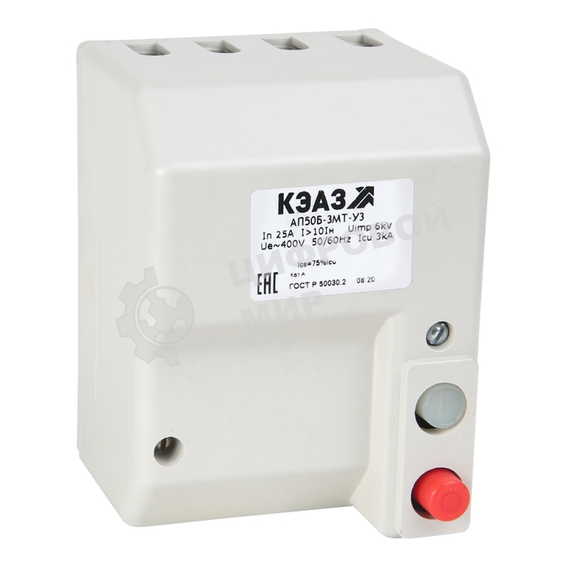 Выключатель автоматический АП50Б 3МТ 25А 10Iн 400AC У3 КЭАЗ 107275