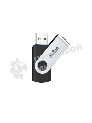 Флешка USB Netac U505 (NT03U505N-064G-20BK), 64Gb, USB 2.0, R/W 70/30, черный/серебристый