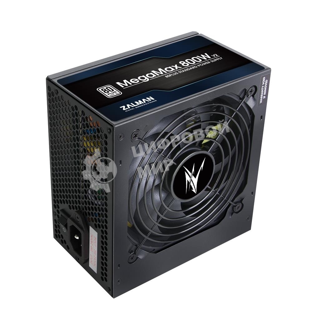 Блок питания Zalman MegaMax 800W (ZM800-TXII), 800Вт, 80 PLUS, 120мм, черный