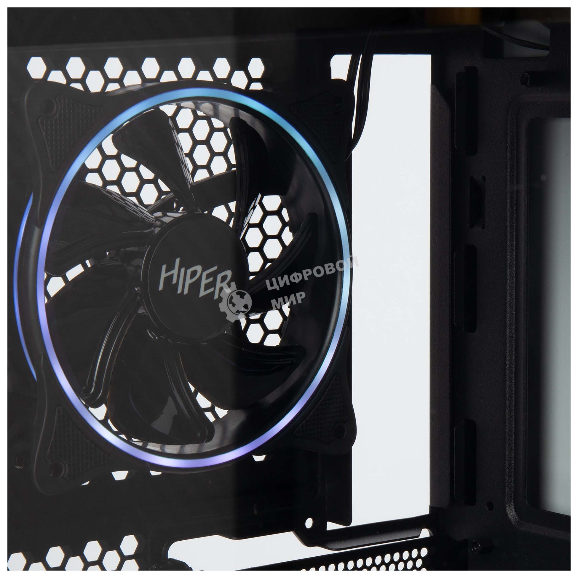 Компьютерный корпус Hiper PW81 белый без БП ATX 3x120мм 2xUSB2.0 2xUSB3.0 audio bott PSU