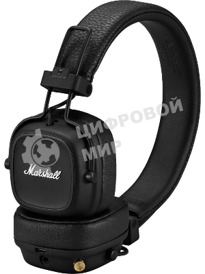 Беспроводные/проводные наушники Marshall Major IV черный, накладные, Bluetooth + проводной, беспроводная зарядка, до 80 ч