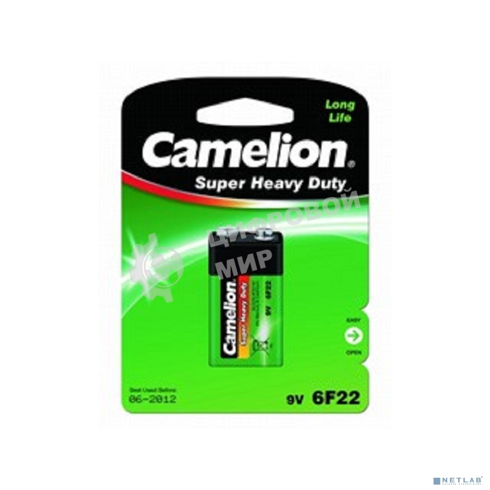 Батарейка Camelion 6F22 BL-1 (6F22-BP1G, 9В)