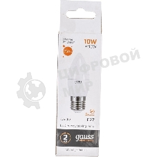 Лампа cветодиодная Gauss Elementary Свеча 10W 750lm 3000K E27 LED