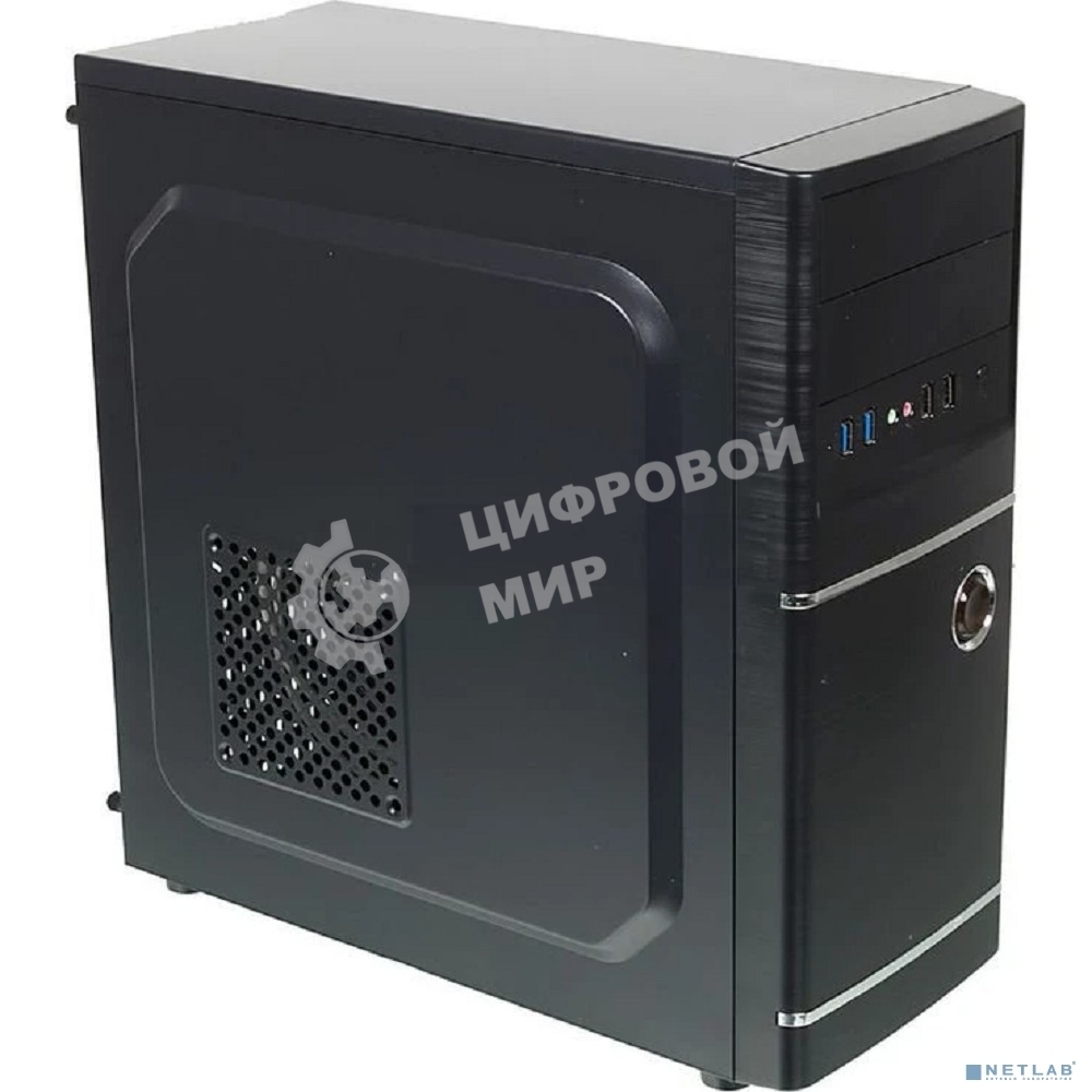Компьютерный корпус Accord ACC-B301 черный без БП ATX 3x120мм 2xUSB2.0 2xUSB3.0 audio