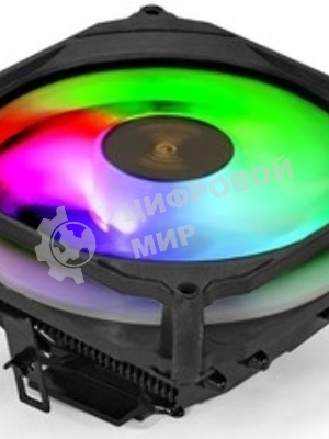 Кулер для процессора ExeGate Dark Magic EE400XL-PWM.RGb черный, 120 мм, алюминий, 2000 об/мин, 24 дБ, 4 pin, 125 Вт, 67 мм
