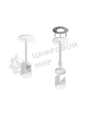 Крепеж накладной A9221 WH белый D20*100mm