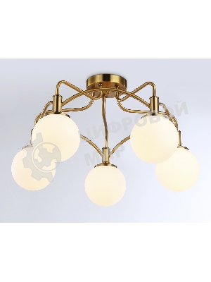 Светильник Ambrella light TR3212/5 GD/FR золото/белый матовый  E27*5 max 40W D560*302