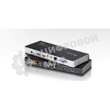 Переключатель ATEN CE770-(AT-G) Удлинитель, SVGA+KBD&MOUSE USB+AUDIO+RS232, 300 метр., 1xUTP Cat5e, SPHD15+HD-DB15+2xUSB A-тип+ 2xMINI JACK+DB9, Female, с KVM-шнуром USB 1.8м., Б.П. 220> 5.3V