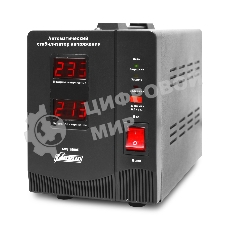 Стабилизатор напряжения Powerman AVS 1500D черный (220В±8% 1500ВА,12А,КПД 98%,циф. индикация вх./вых.)