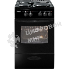 Плита электрическая Лысьва ЭП 301 МС черный, конфорок 3 электрических, духовка 57 л, 50 см x 85 см x 60 см (без крышки)