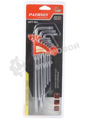 Набор ключей PATRIOT SKТ-9EL, TORX, экстра длинные, T10-T50, CRV, 9 шт