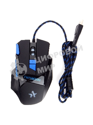 Мышь проводная Гарнизон GM-770G черный, 2400 dpi, USB, кнопки - 8