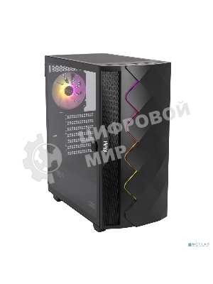 Компьютерный корпус Hiper DCB черный без БП ATX 1x120mm 1x140mm 1xUSB2.0 1xUSB3.0 audio bott PSU