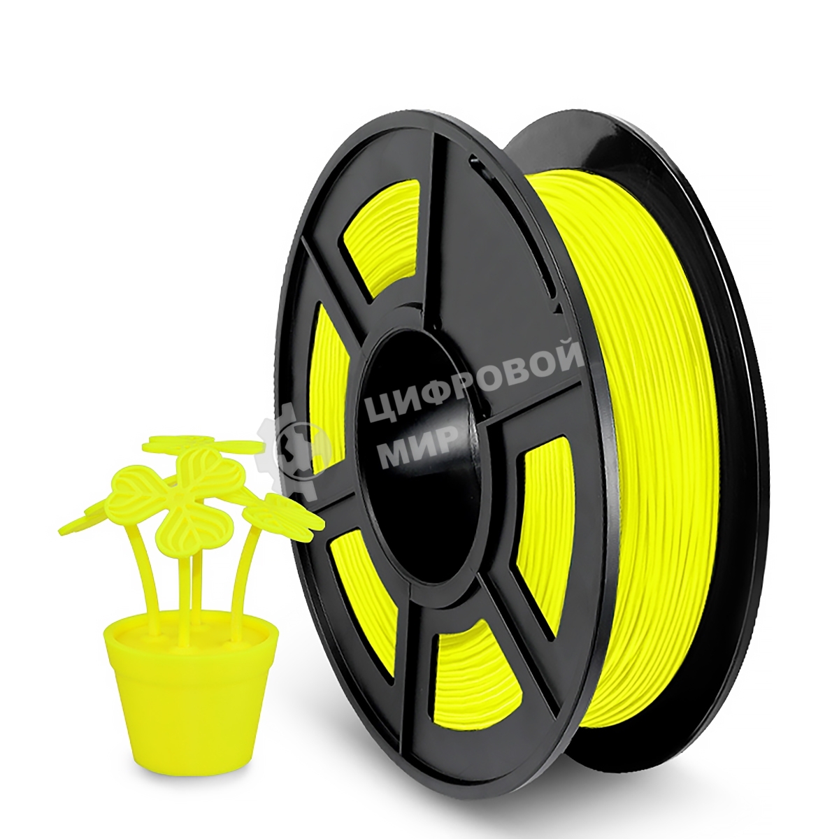 Филамент NVPrint TPU Yellow для 3D печати диаметр 1.75мм длина 165 метров масса 0,5 кг