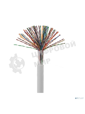 Кабель витая пара Rexant U/UTP, CAT 5е, PVC, 25PR, 24AWG, INDOOR, SOLID, серый, 305м