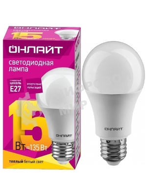 Лампа светодиодная ОНЛАЙТ 80874 OLL-F-A60-09-230-2.7K-E27