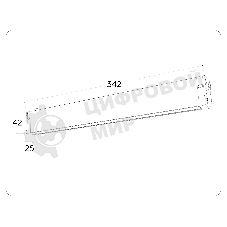 Управляемый светодиодный светильник для шинопровода Magnetic Ambrella light GL1271 WH белый IP20 15W 3000K-6400K 220V 120° 342*25*42 (Без ПДУ)