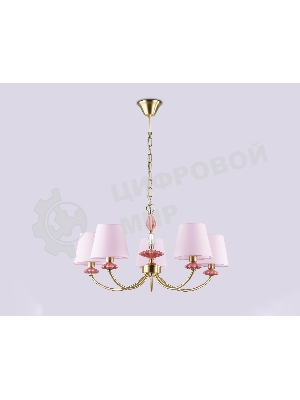 Люстра Ambrella light LH75024/5 GD/PI золото/розовый E14/5 max 40W D700*780