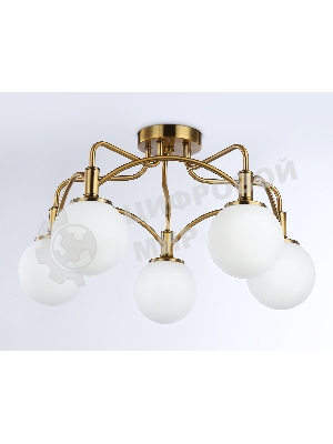 Светильник Ambrella light TR3212/5 GD/FR золото/белый матовый  E27*5 max 40W D560*302
